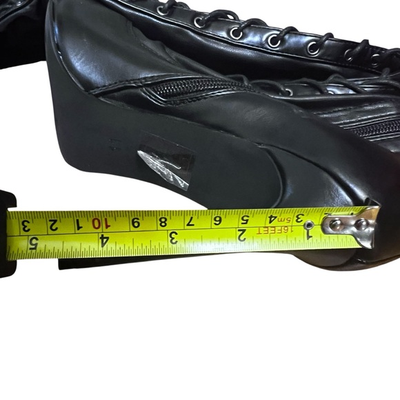 AZALEA WANG Stretchy Thigh High Black Whimsigoth Stiletto Boot SIZE 11 - Picture 7 of 14